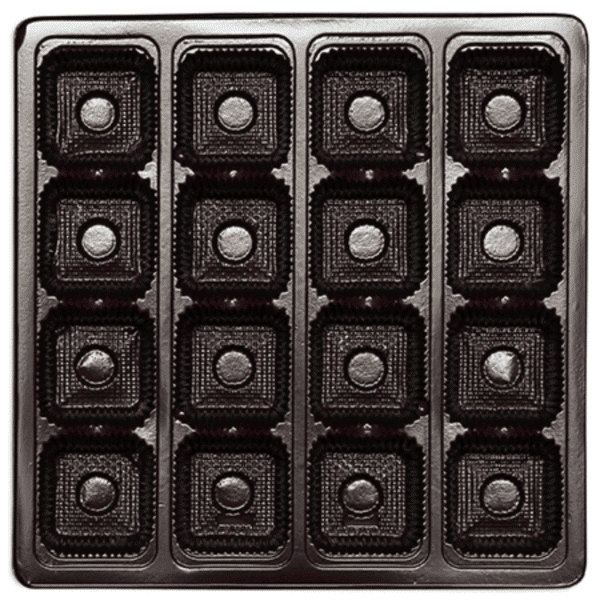 Brown 16oz Square Tray ~ 16 Cavities (Case of 500)