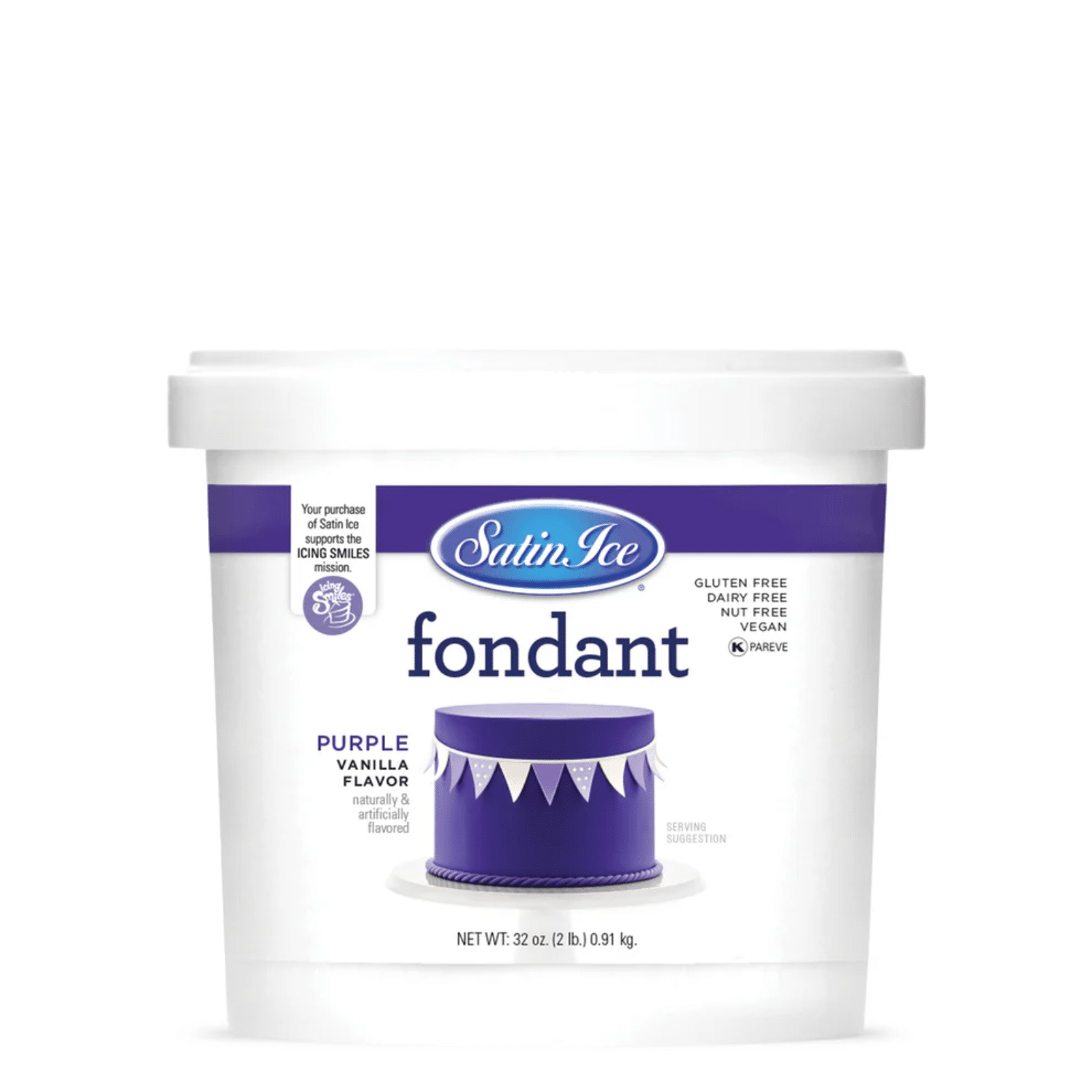 Satin Ice Purple Vanilla Fondant ~ 2 lb