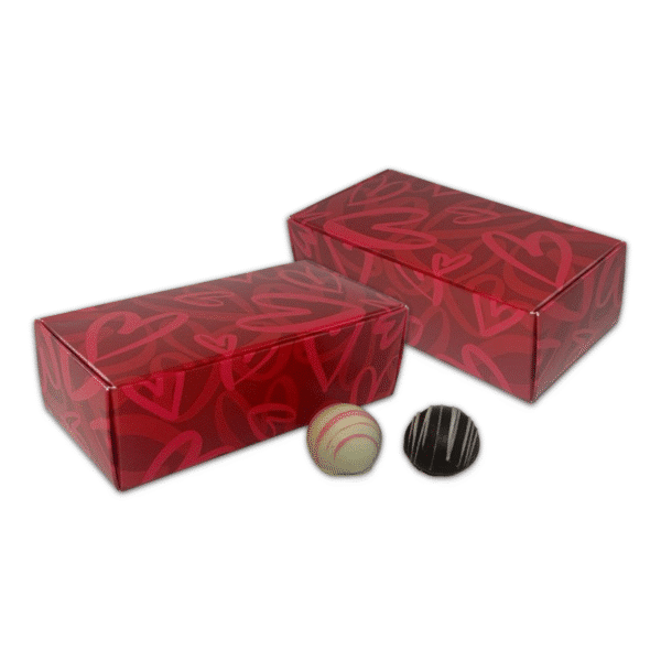 Modern Hearts ~ 2 Layer ~ 1/2 lb Rectangular Box