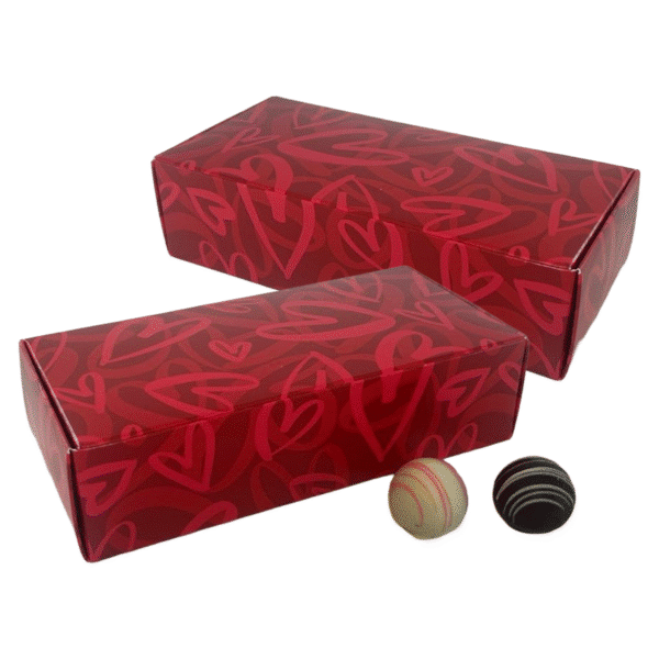 Modern Hearts ~ 2 Layer ~ 1 lb Rectangular Box