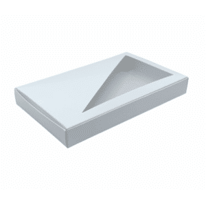 1 lb White 1-Layer Box with Triangle Window ~ 25 Count