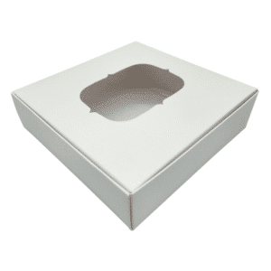 2# White Square Box W/Window ~ 25 Count