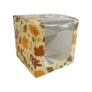 Fall Leaves Apple Box with Window ~ 25 Count