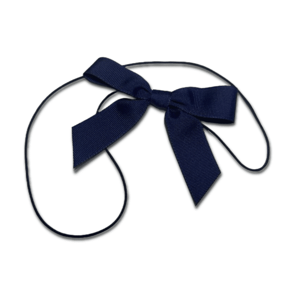 Lt Navy 3-1/4″ Grosgrain Bow on Matching Loop