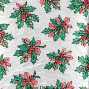 3-1/4" Foil Squares ~ Holly Print